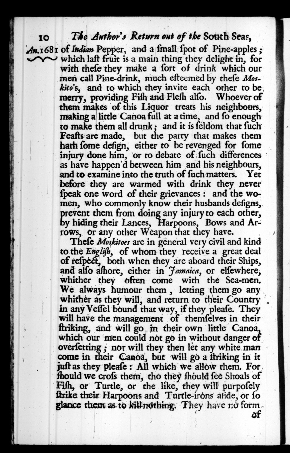Page 10 screenshot of the book A New Voyage Round the World by William Dampier (1697 Edition).