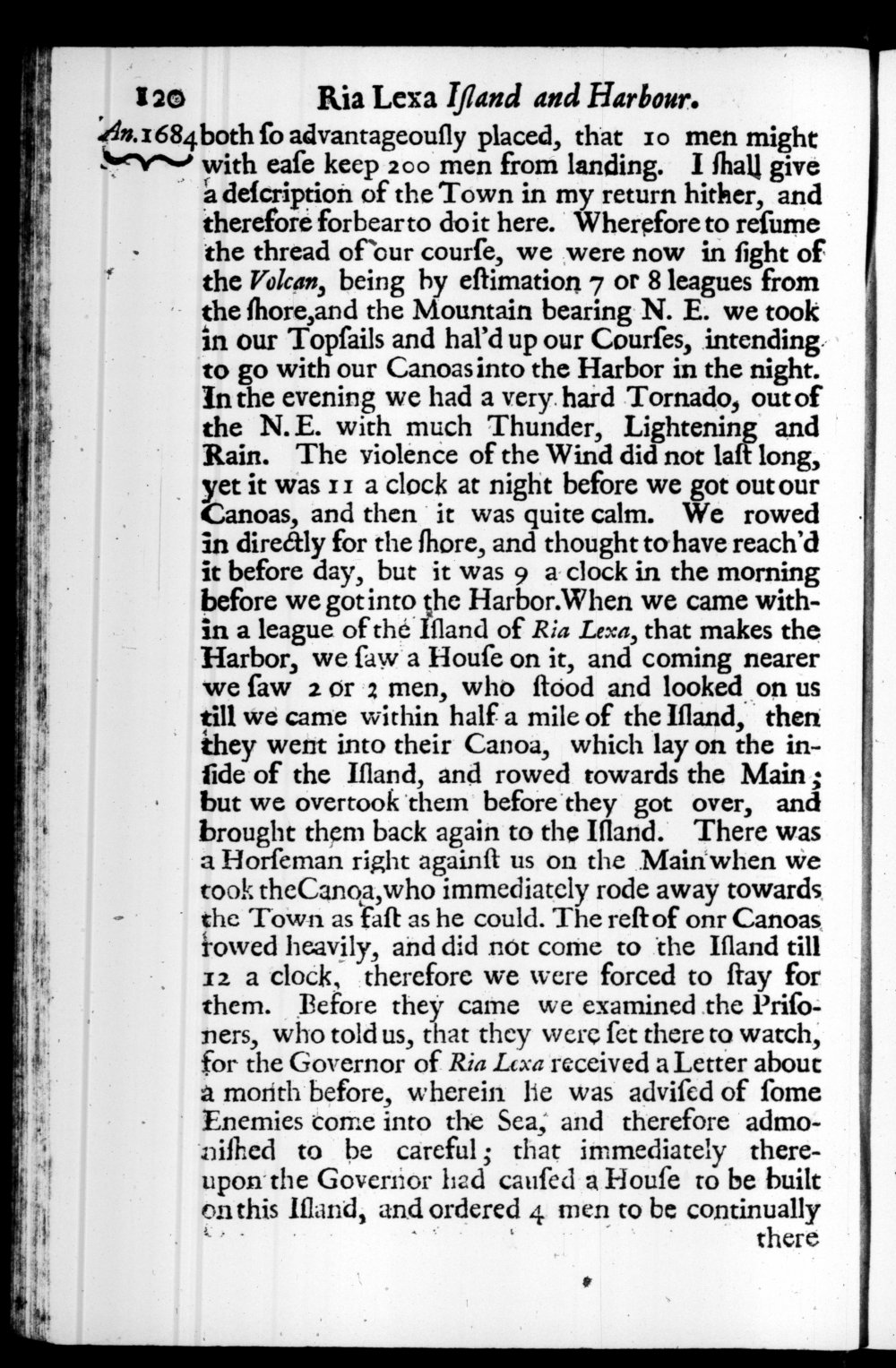 Page 120 screenshot of the book A New Voyage Round the World by William Dampier (1697 Edition).