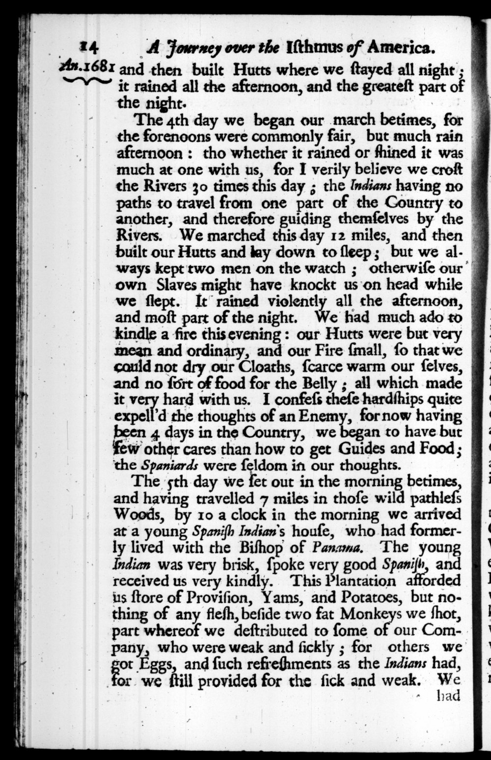 Page 14 screenshot of the book A New Voyage Round the World by William Dampier (1697 Edition).
