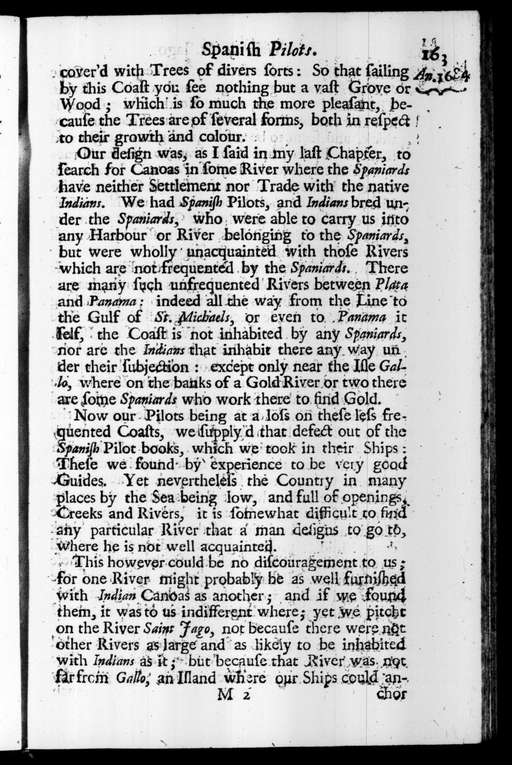 Page 163 screenshot of the book A New Voyage Round the World by William Dampier (1697 Edition).