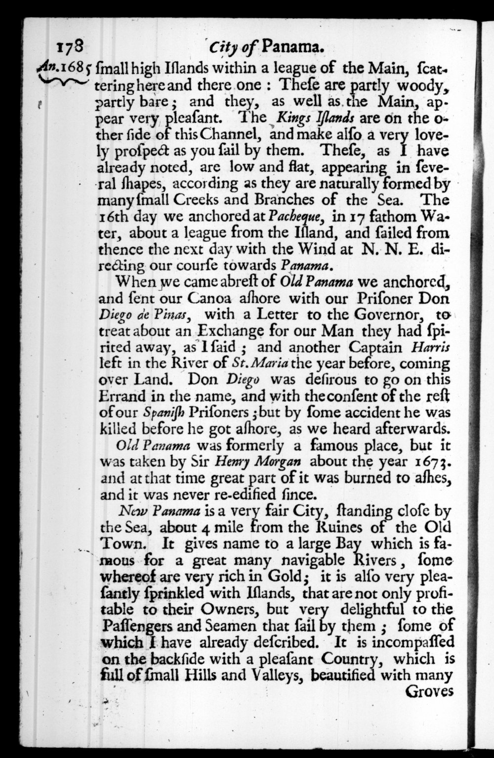 Page 178 screenshot of the book A New Voyage Round the World by William Dampier (1697 Edition).