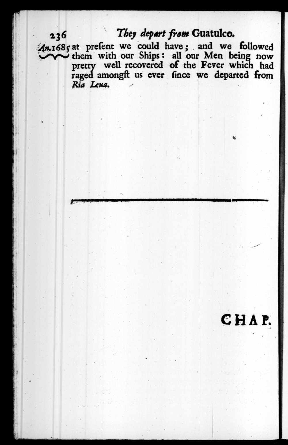 Page 236 screenshot of the book A New Voyage Round the World by William Dampier (1697 Edition).