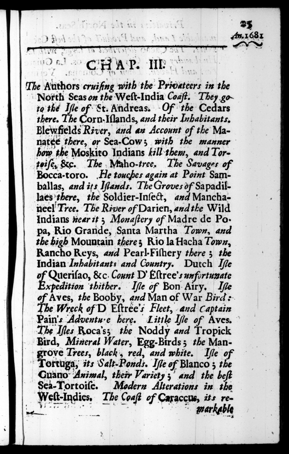 Page 25 screenshot of the book A New Voyage Round the World by William Dampier (1697 Edition).