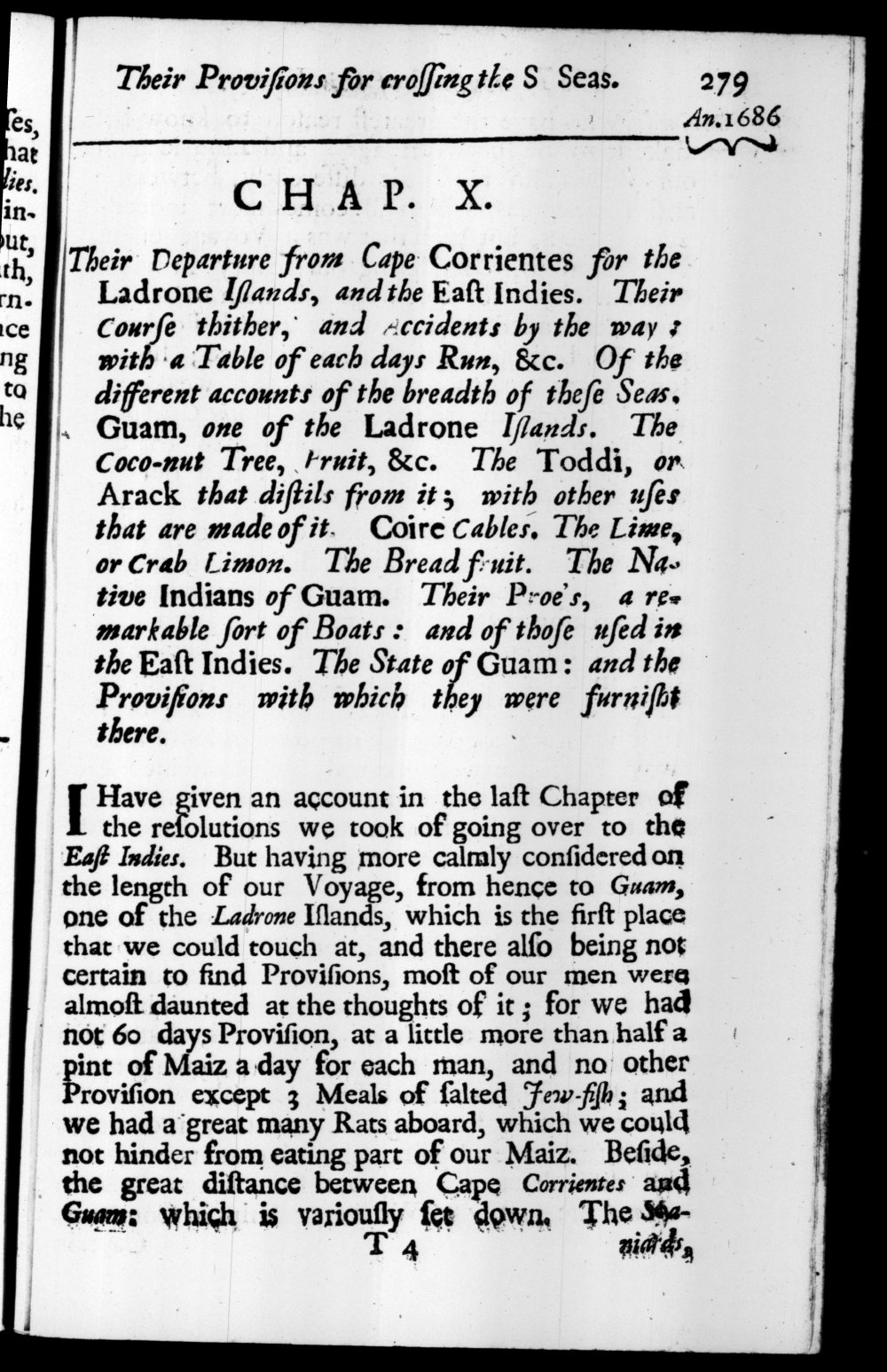 Page 279 screenshot of the book A New Voyage Round the World by William Dampier (1697 Edition).