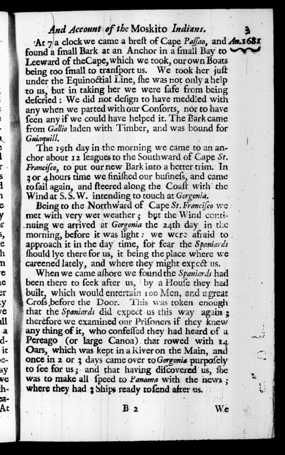 Page 3 screenshot of the book A New Voyage Round the World by William Dampier (1697 Edition).