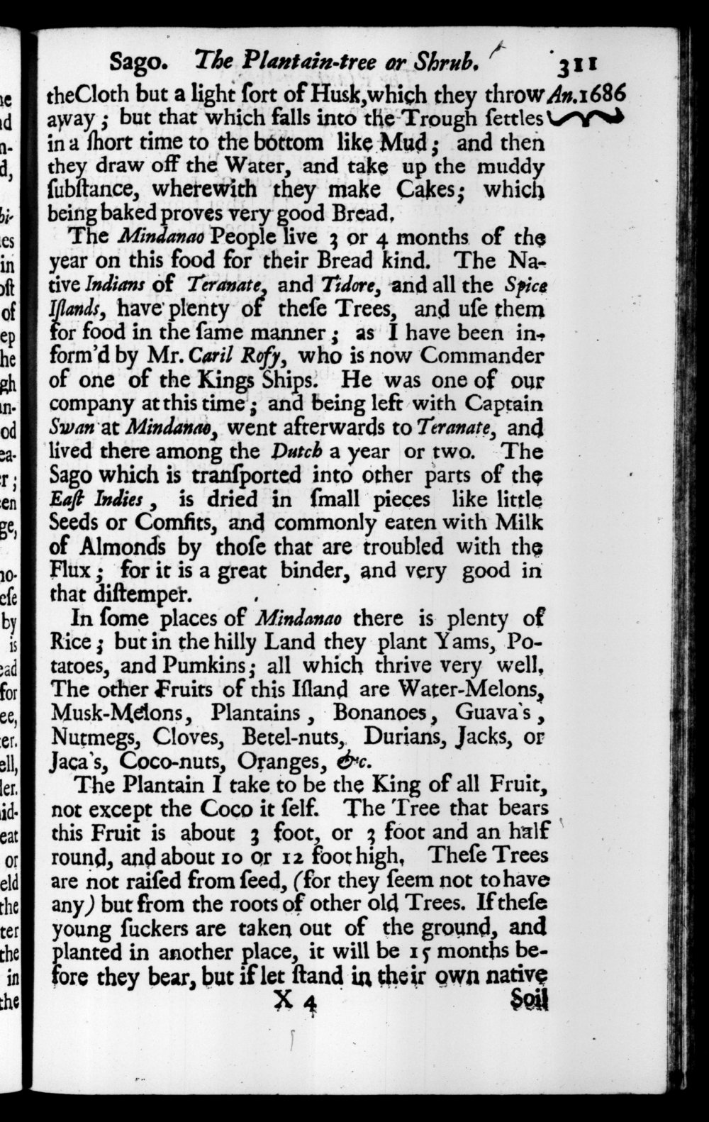 Page 311 screenshot of the book A New Voyage Round the World by William Dampier (1697 Edition).