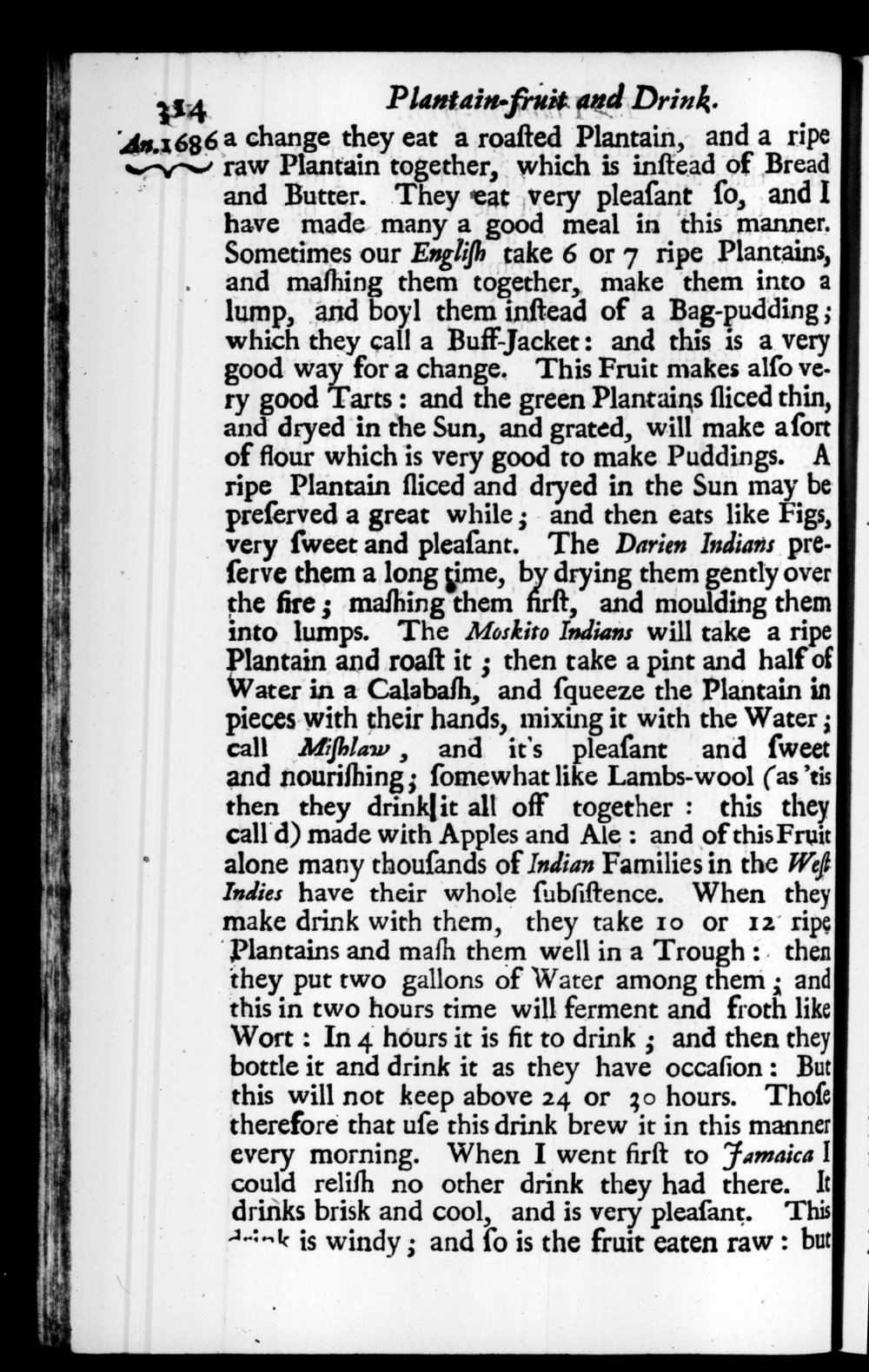 Page 314 screenshot of the book A New Voyage Round the World by William Dampier (1697 Edition).