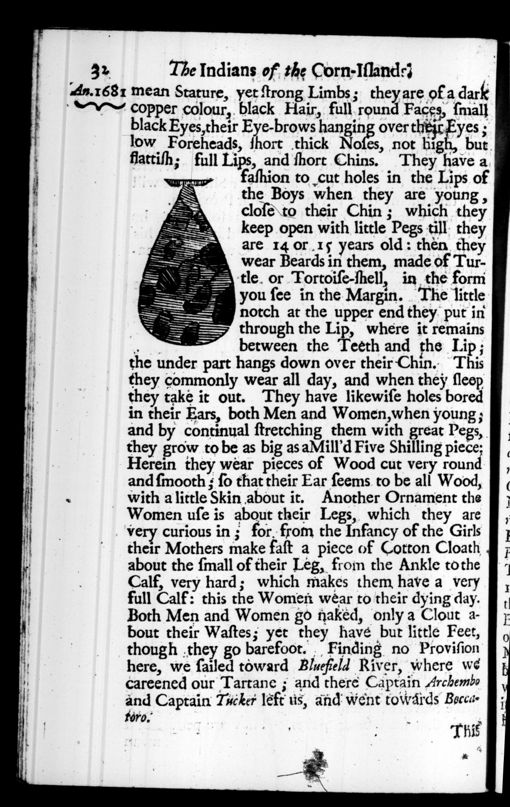Page 32 screenshot of the book A New Voyage Round the World by William Dampier (1697 Edition).