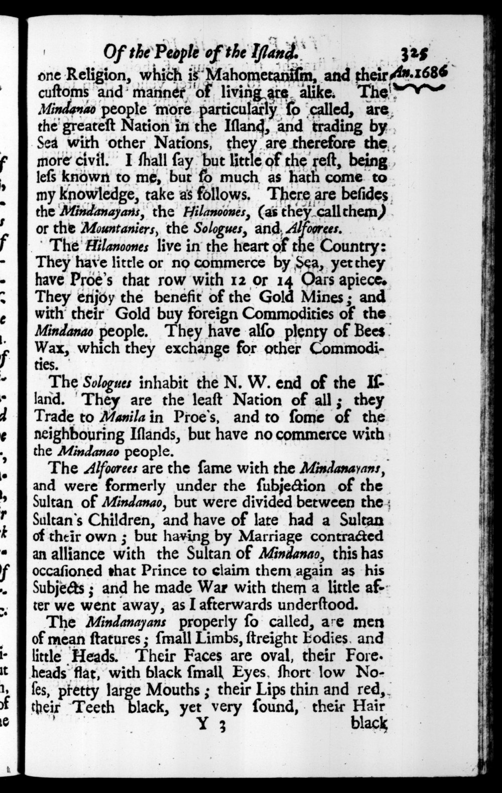 Page 325 screenshot of the book A New Voyage Round the World by William Dampier (1697 Edition).