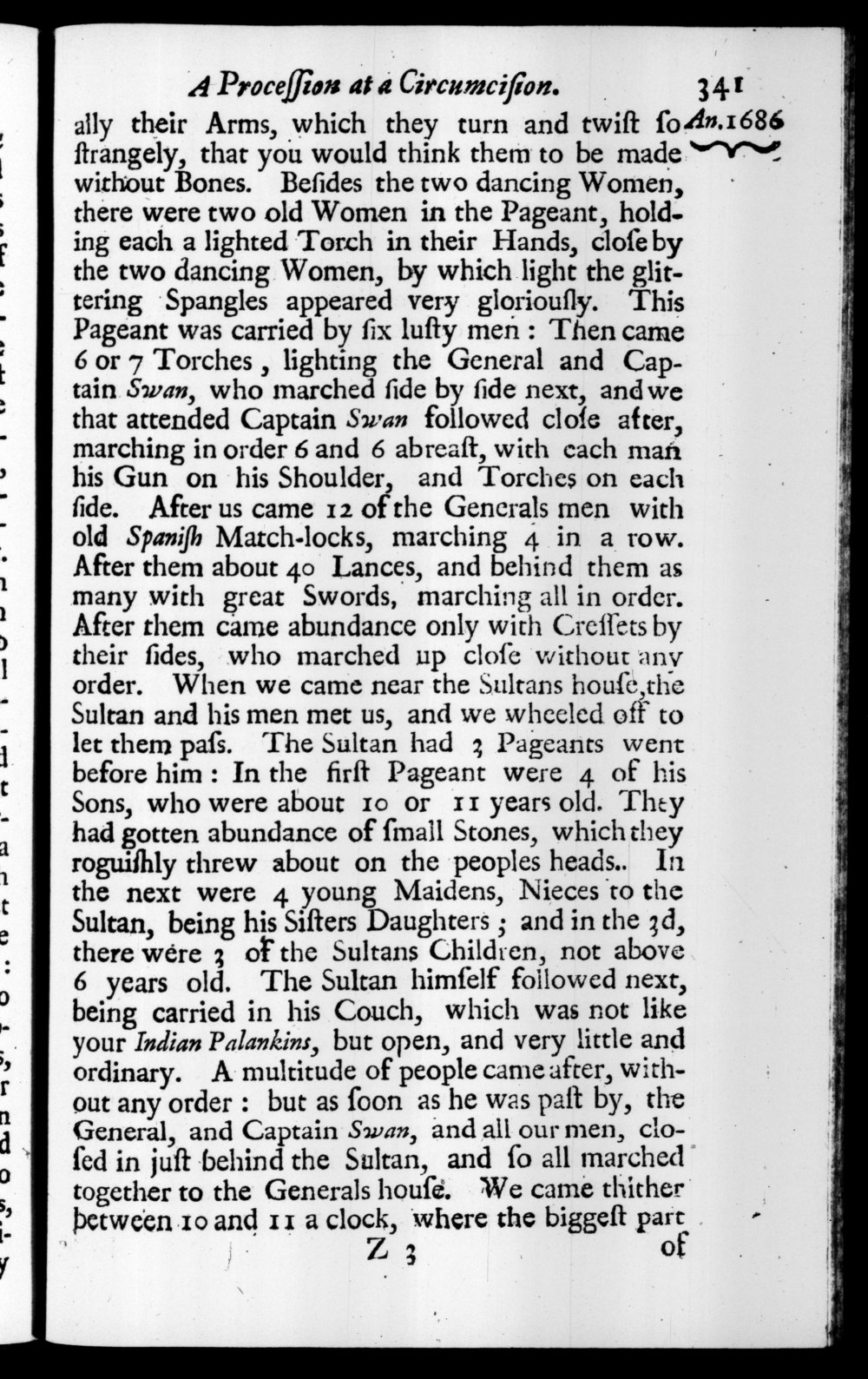 Page 341 screenshot of the book A New Voyage Round the World by William Dampier (1697 Edition).