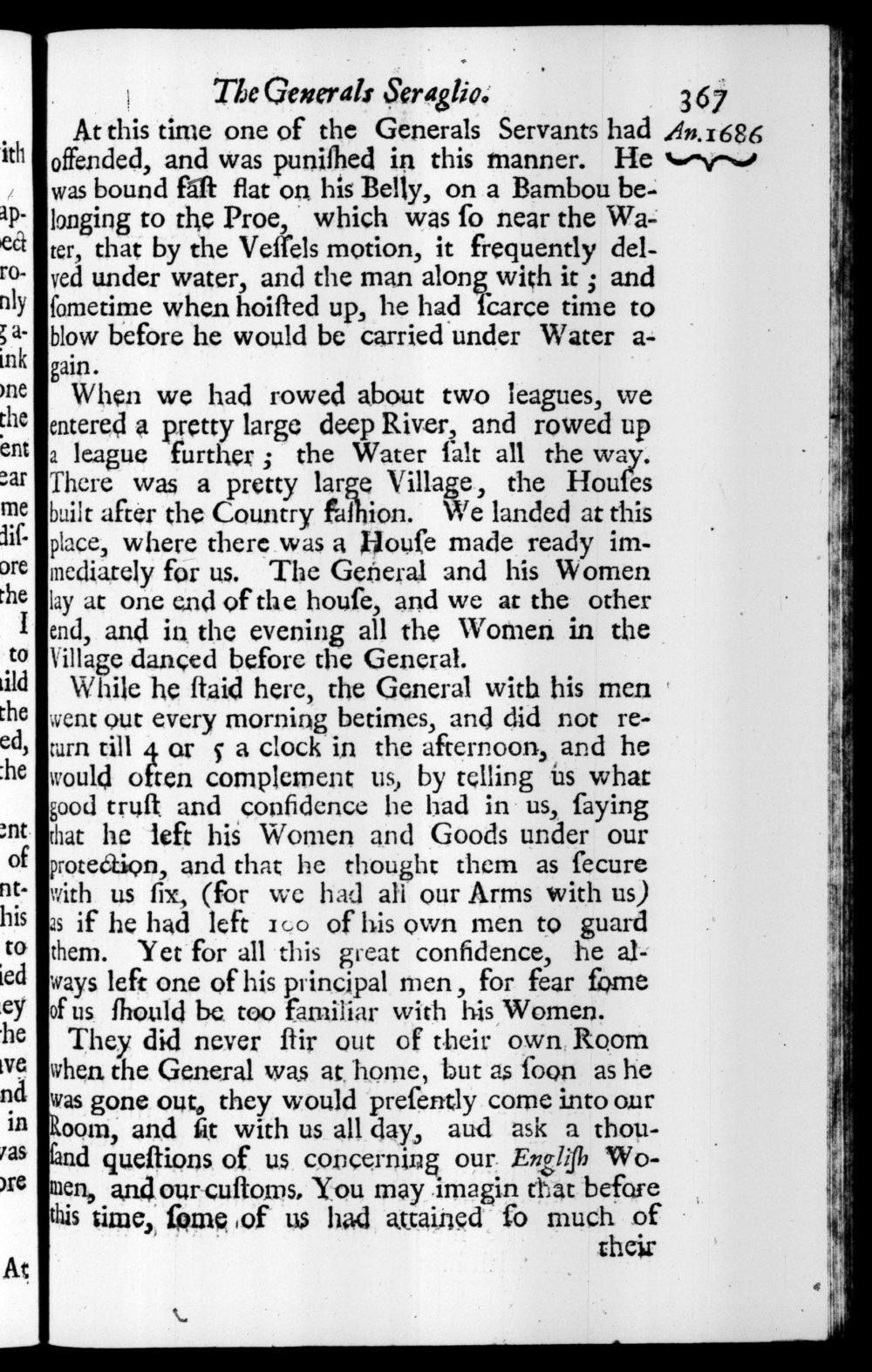 Page 367 screenshot of the book A New Voyage Round the World by William Dampier (1697 Edition).