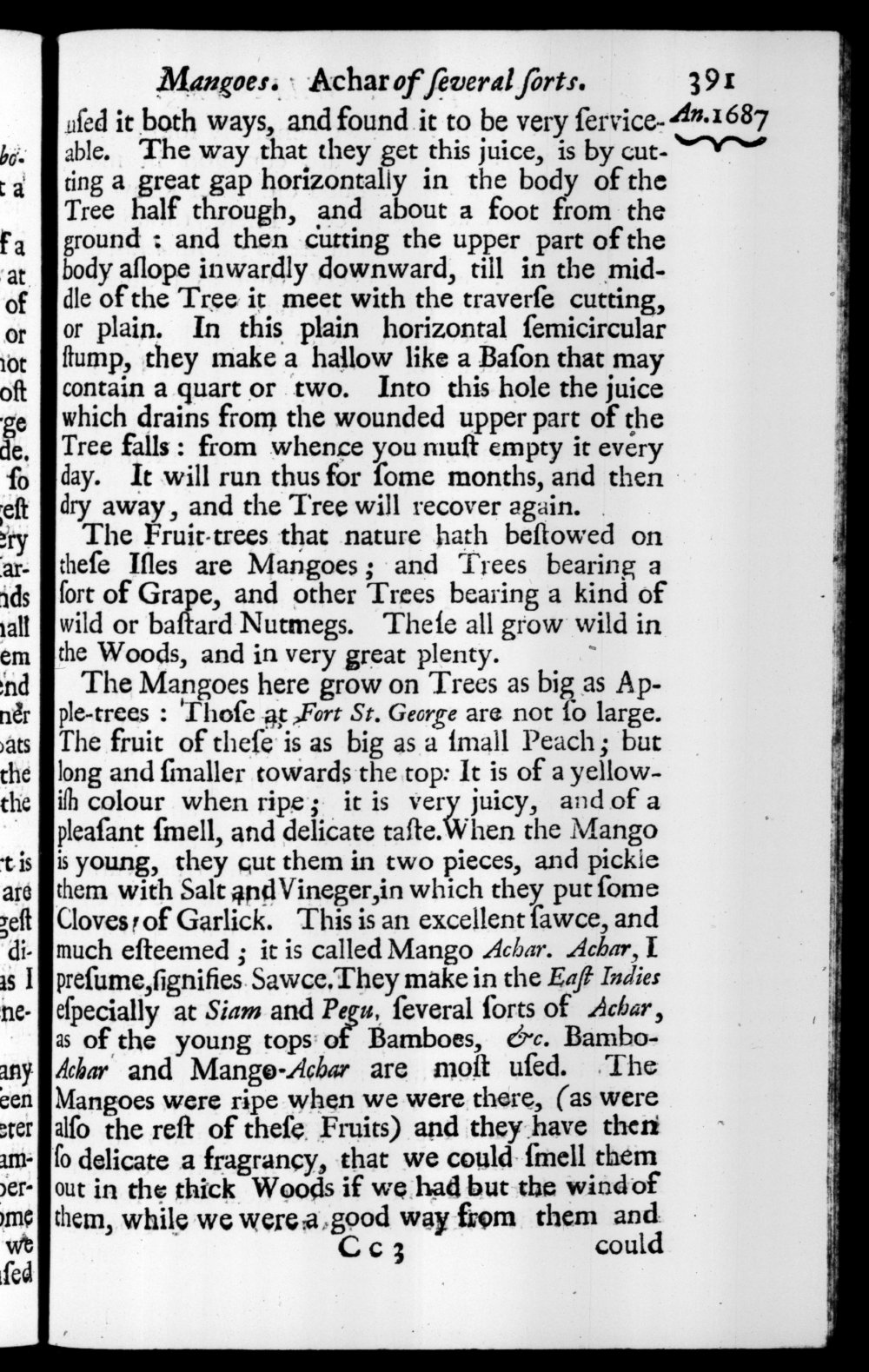 Page 391 screenshot of the book A New Voyage Round the World by William Dampier (1697 Edition).