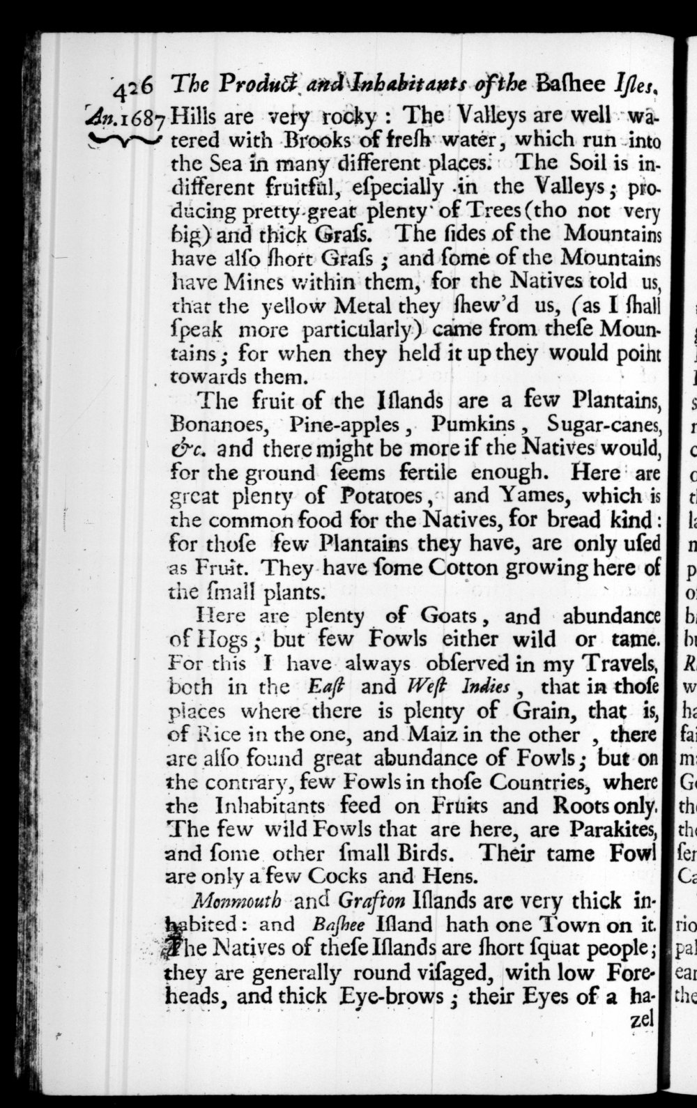 Page 426 screenshot of the book A New Voyage Round the World by William Dampier (1697 Edition).