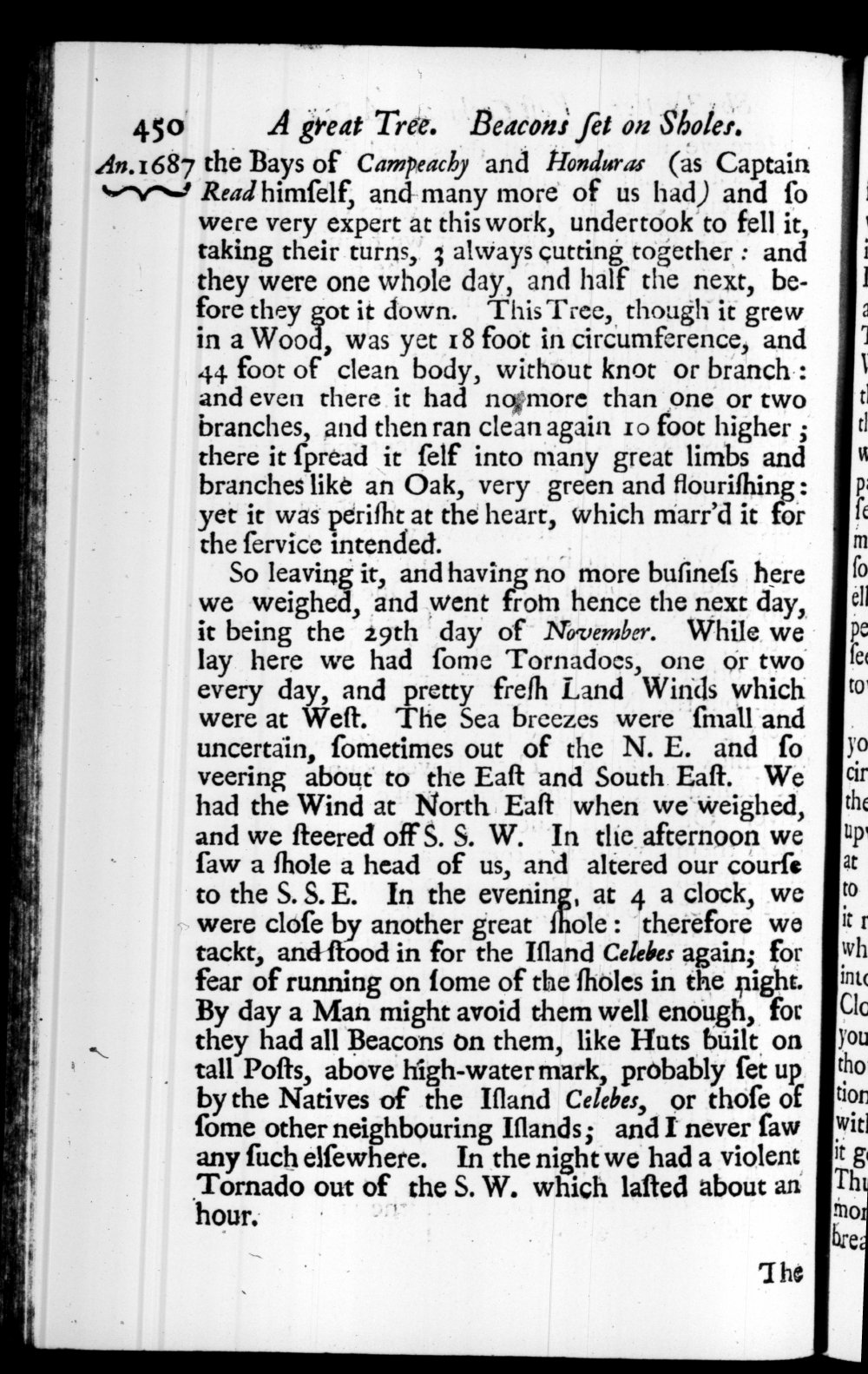 Page 450 screenshot of the book A New Voyage Round the World by William Dampier (1697 Edition).