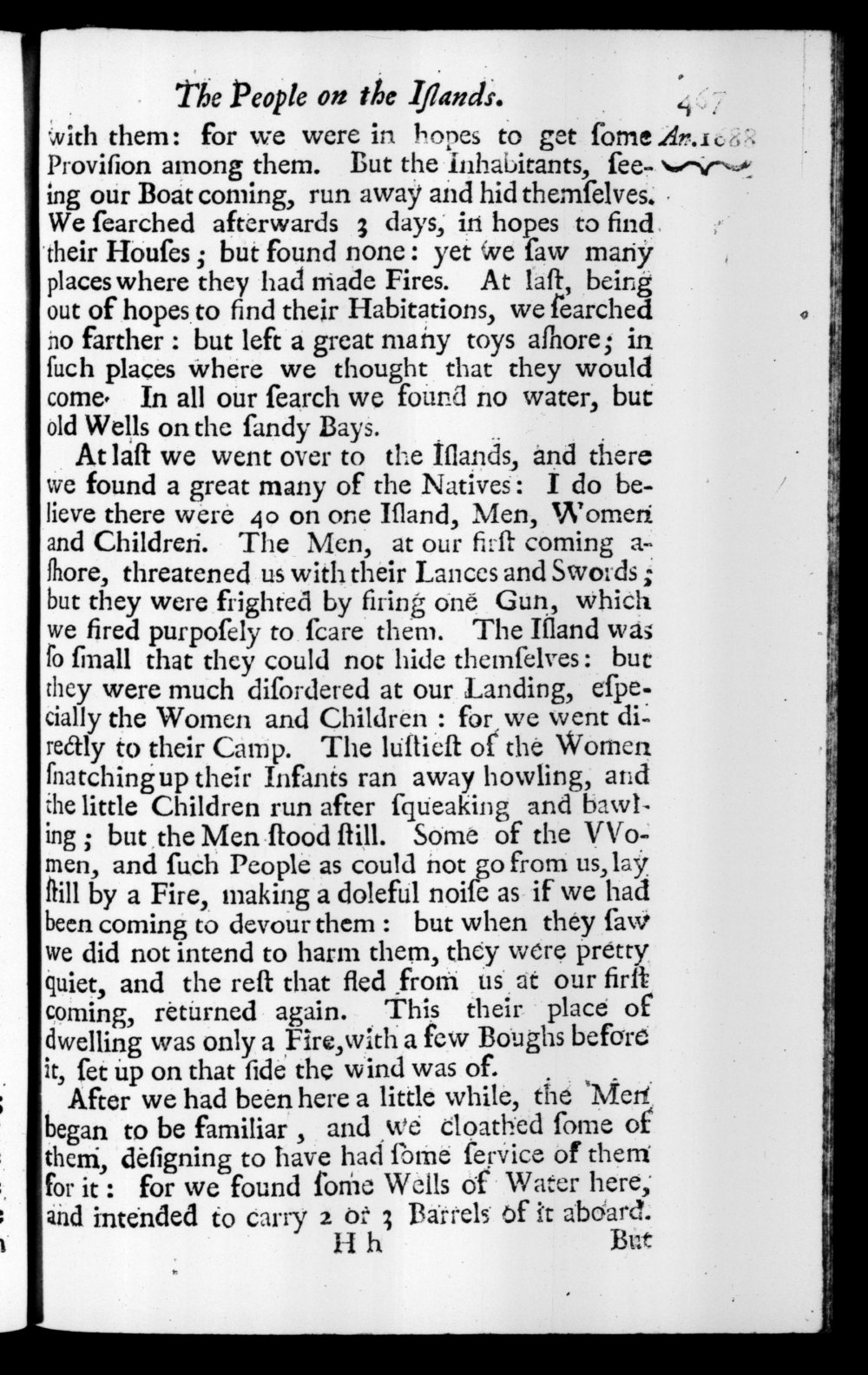 Page 467 screenshot of the book A New Voyage Round the World by William Dampier (1697 Edition).