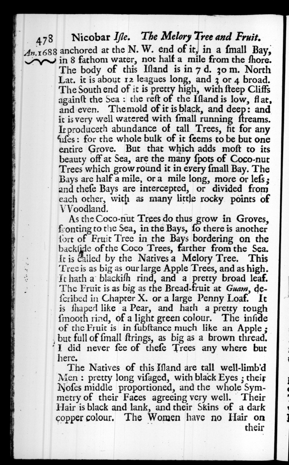 Page 478 screenshot of the book A New Voyage Round the World by William Dampier (1697 Edition).