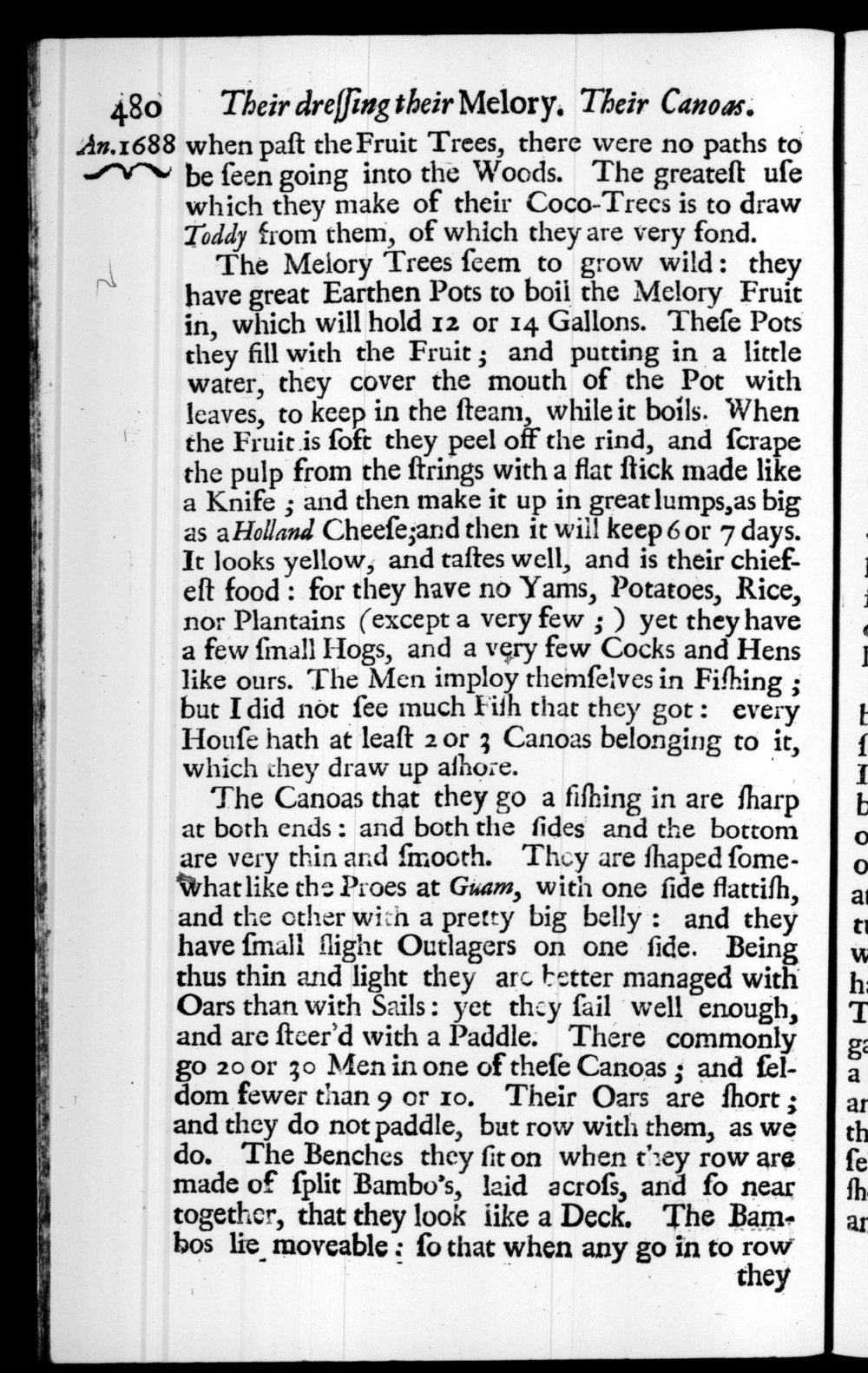 Page 480 screenshot of the book A New Voyage Round the World by William Dampier (1697 Edition).