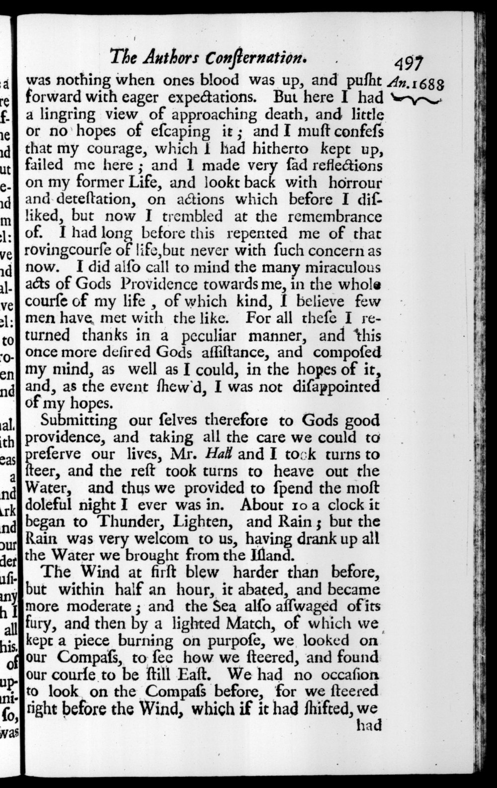 Page 497 screenshot of the book A New Voyage Round the World by William Dampier (1697 Edition).
