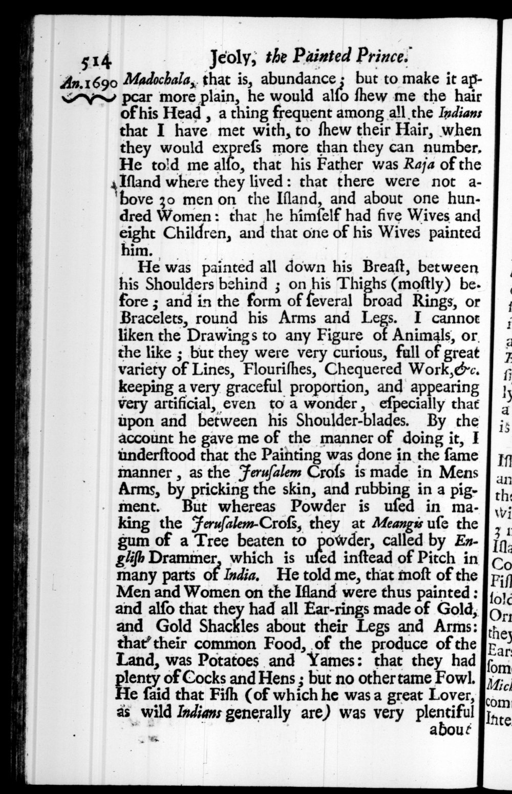 Page 514 screenshot of the book A New Voyage Round the World by William Dampier (1697 Edition).