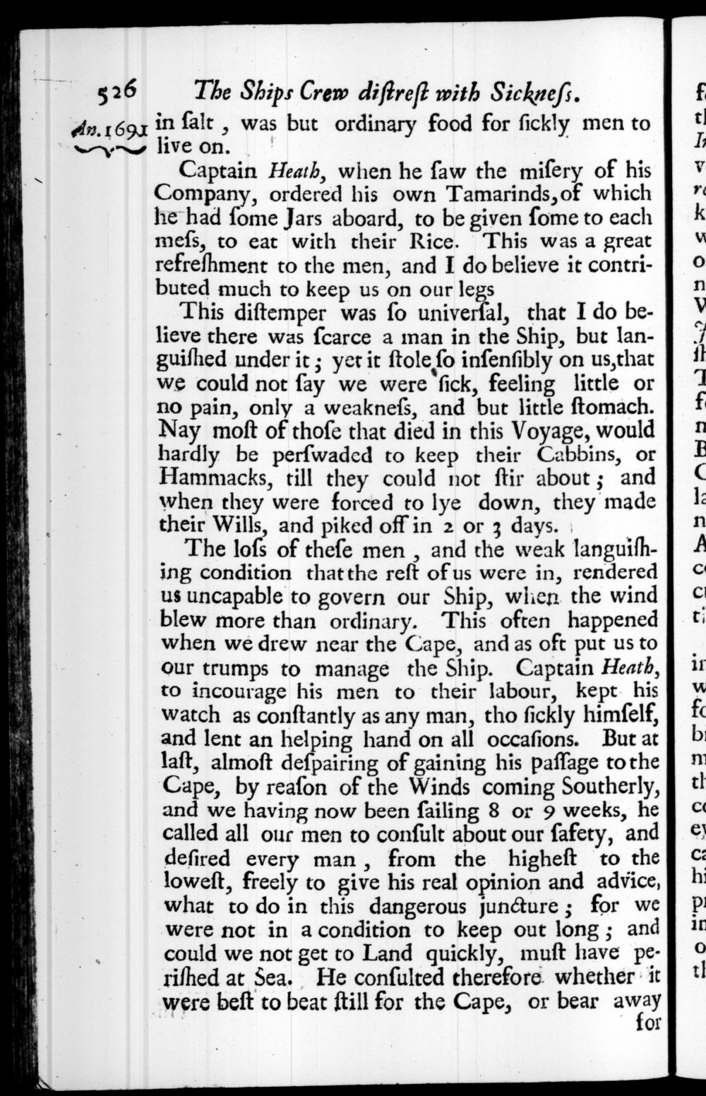 Page 526 screenshot of the book A New Voyage Round the World by William Dampier (1697 Edition).
