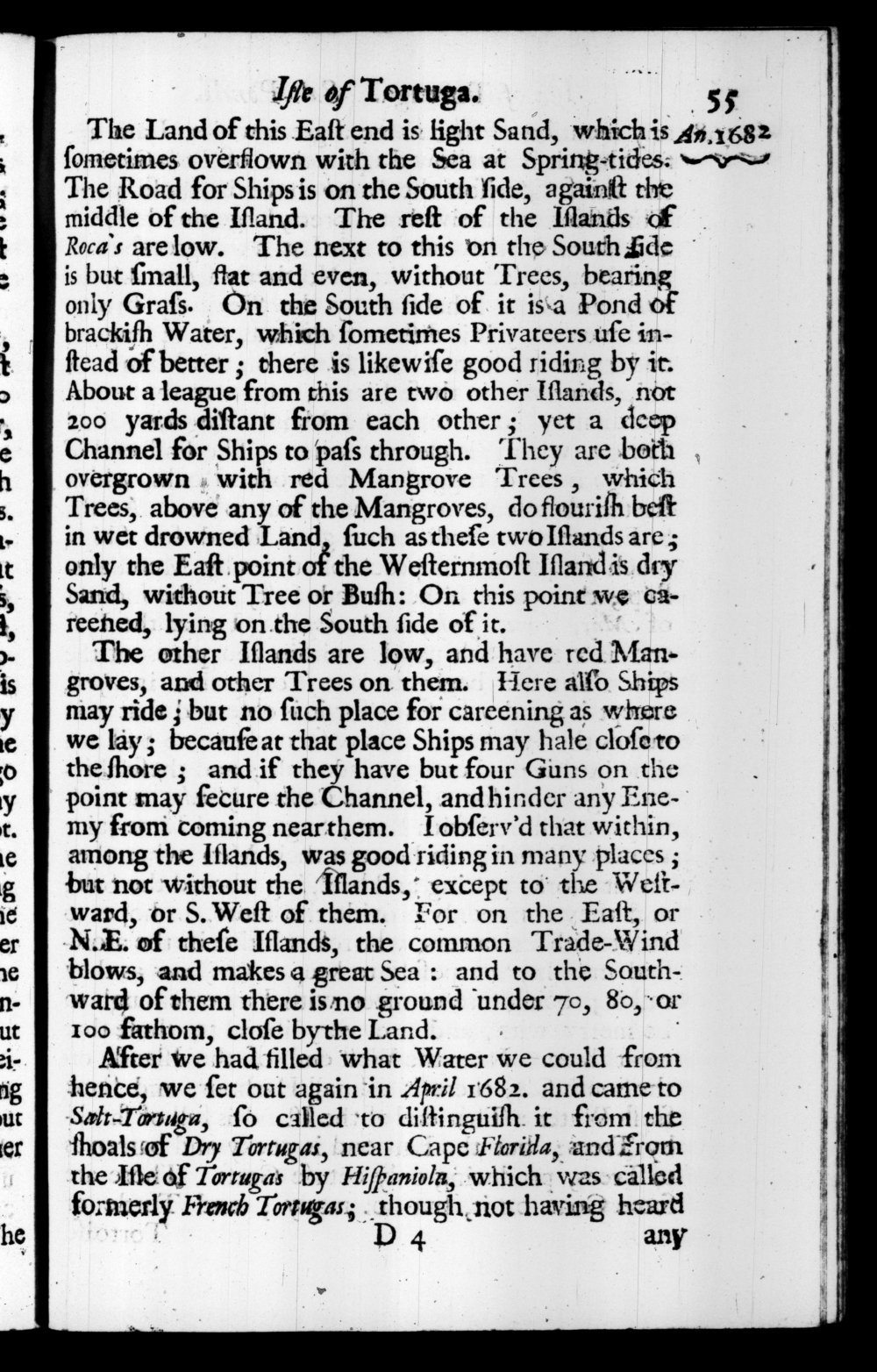 Page 55 screenshot of the book A New Voyage Round the World by William Dampier (1697 Edition).