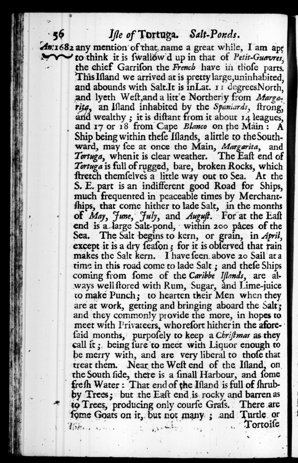 Page 56 screenshot of the book A New Voyage Round the World by William Dampier (1697 Edition).