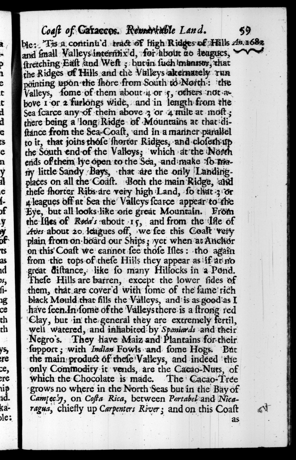 Page 59 screenshot of the book A New Voyage Round the World by William Dampier (1697 Edition).