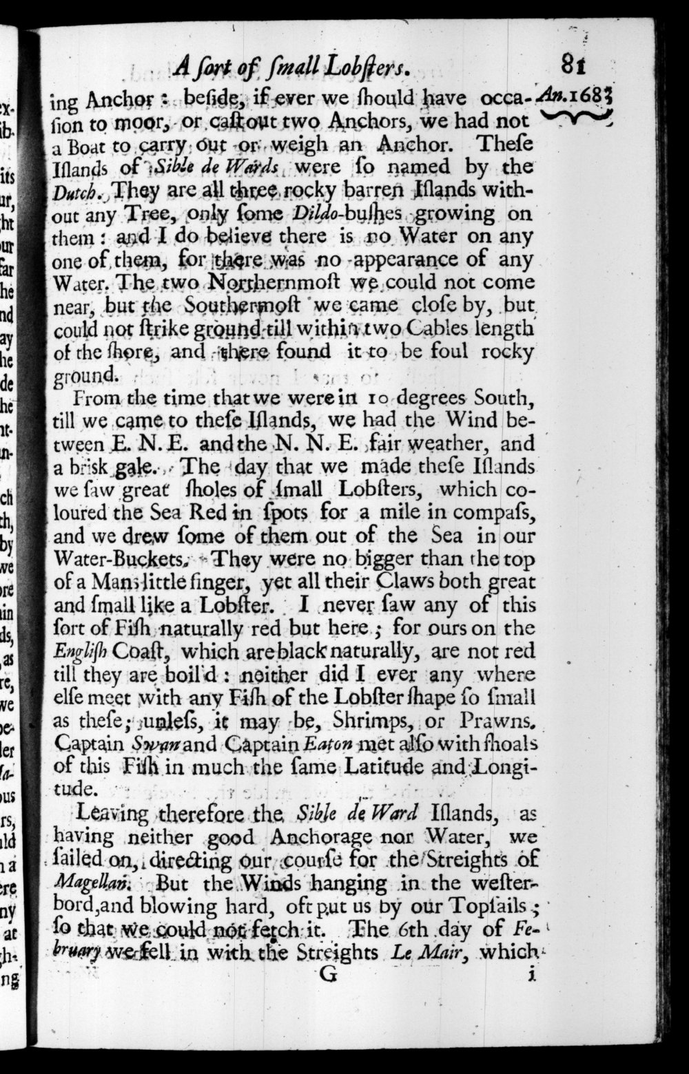 Page 81 screenshot of the book A New Voyage Round the World by William Dampier (1697 Edition).