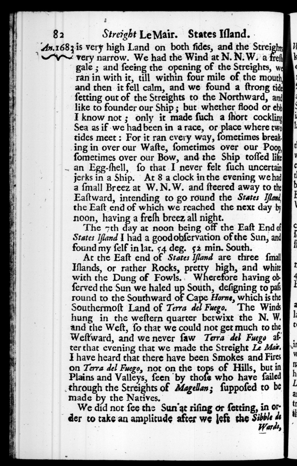 Page 82 screenshot of the book A New Voyage Round the World by William Dampier (1697 Edition).